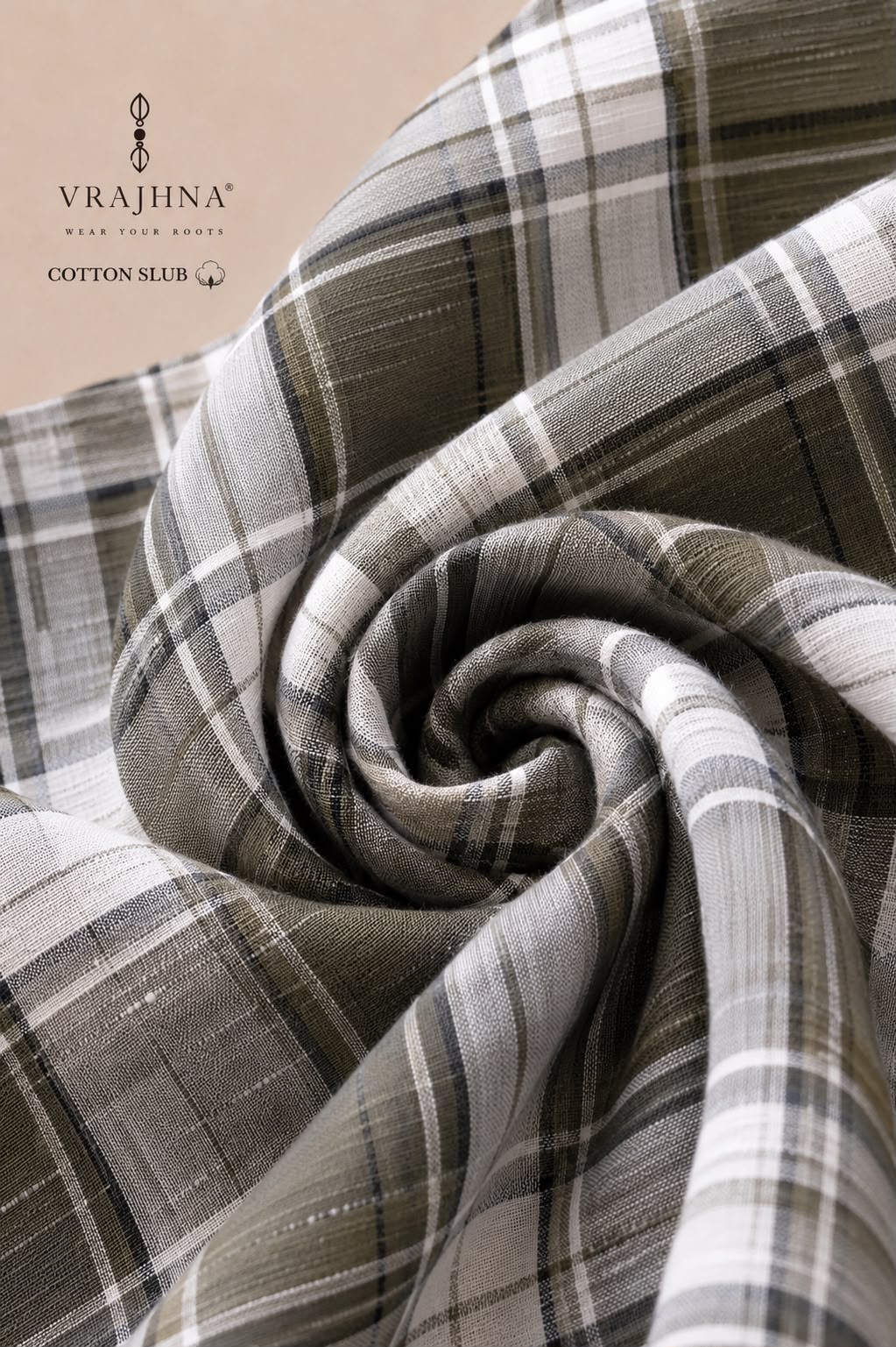 Olive Heritage Shirt fabric detail
