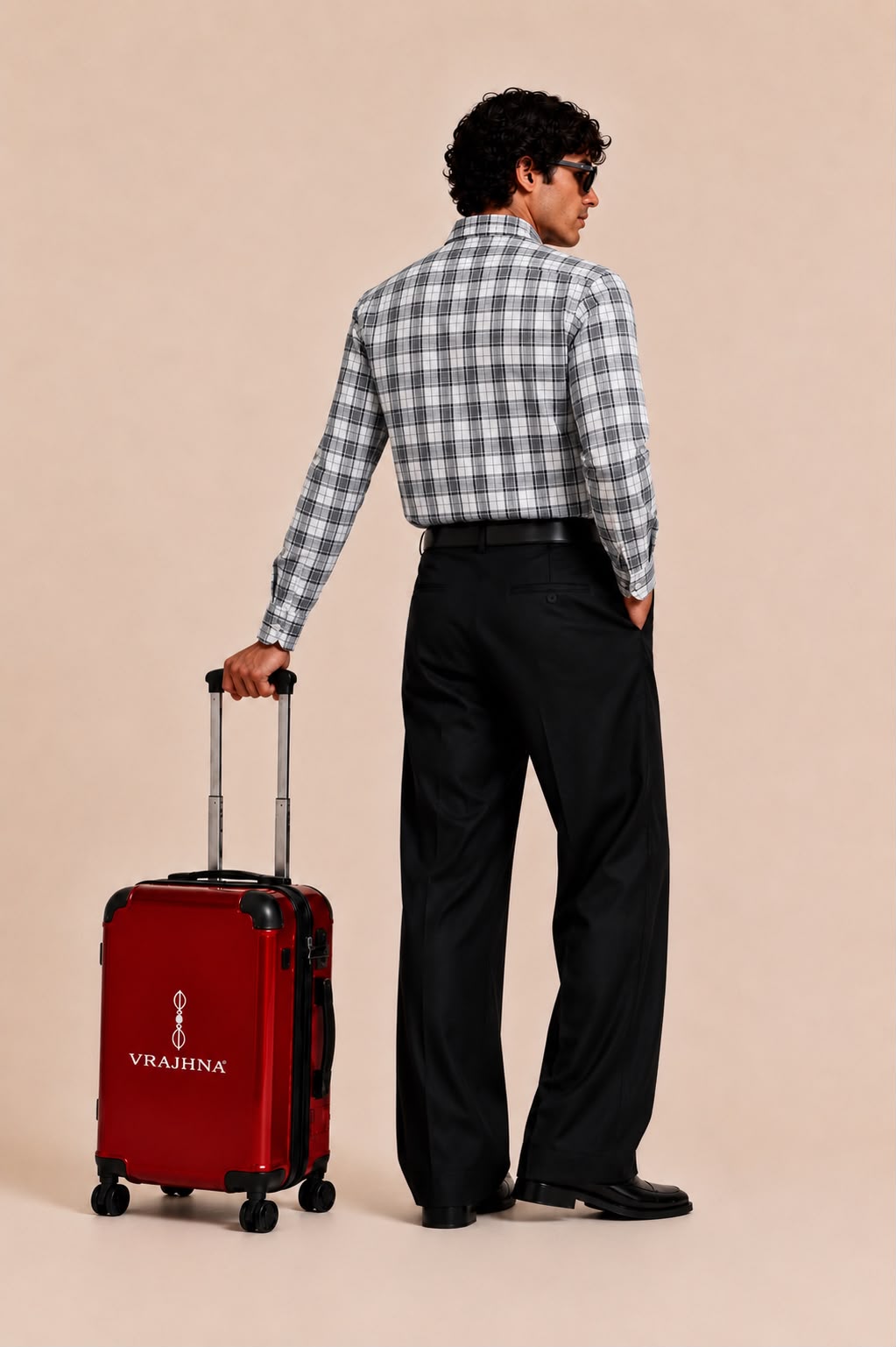 Graphite Heritage Shirt worn by model, back view